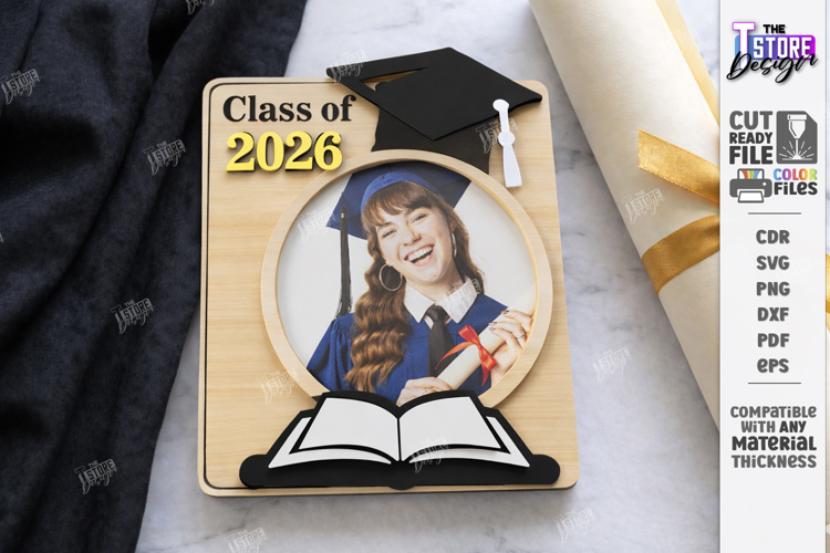 Graduation Mini Photo Frame Laser Cut | Class of 2026 | Grad
