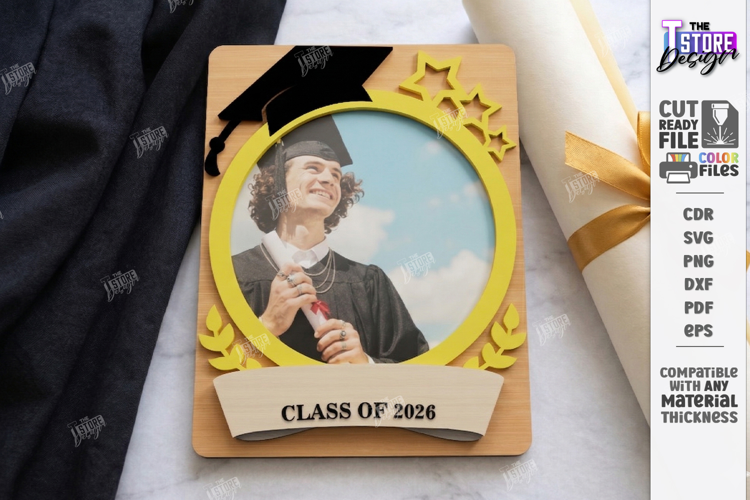 Graduation Mini Photo Frame Laser Cut | Class of 2026 | Grad