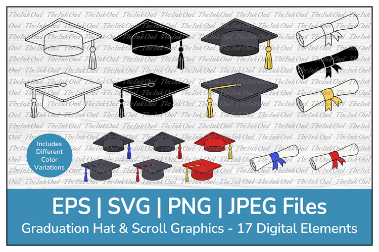 Graduation Cap or Mortarboard Hat Vector Clipart