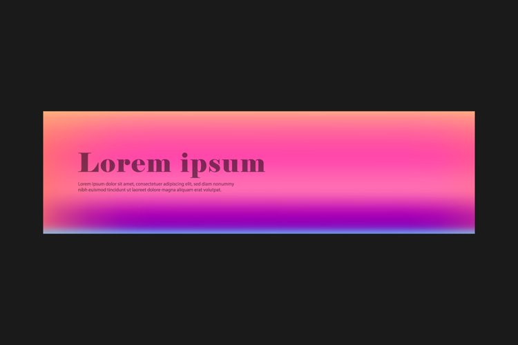 Gradient abstract artistic horizontal banner design example image 1