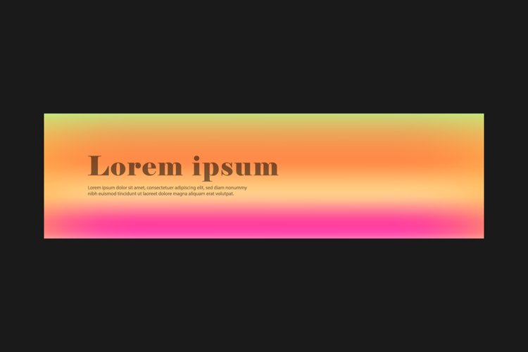 Gradient abstract artistic horizontal banner isolated example image 1