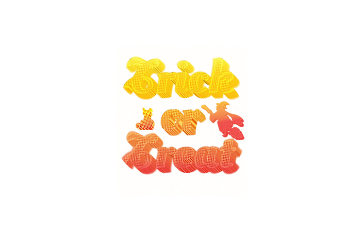 Gradient halloween lettering typography vector eps 10