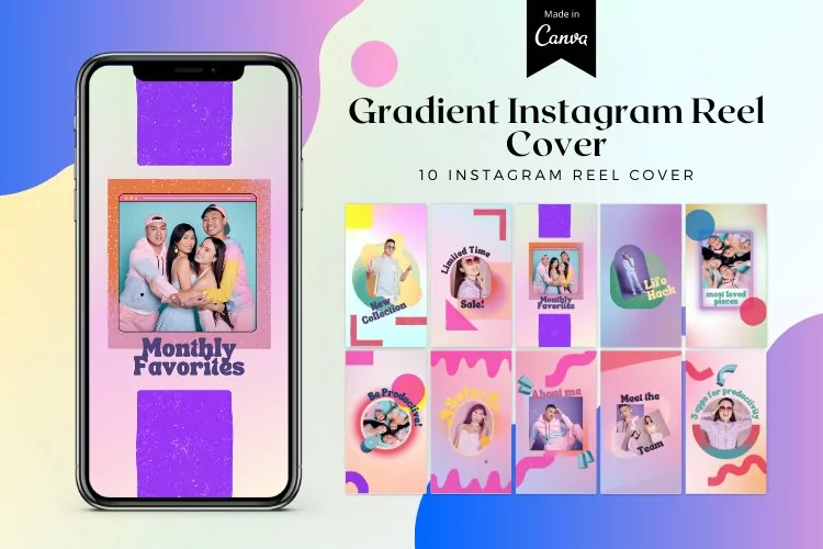 Gradient Instagram Reel Cover Canva Template