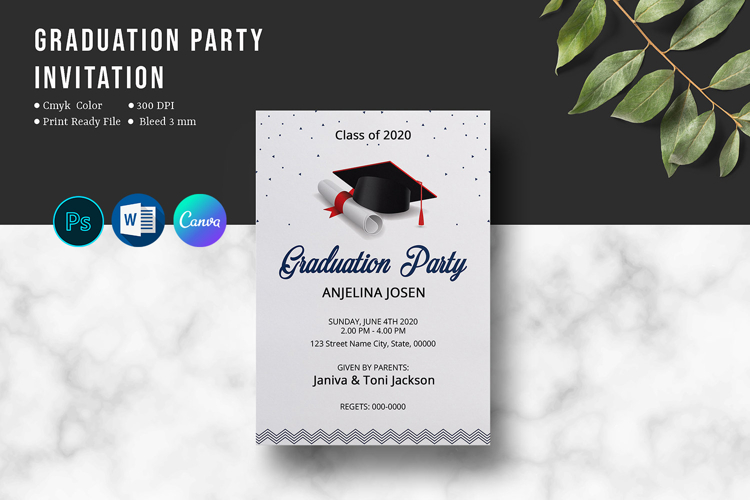 Graduation Party Invitation Flyer