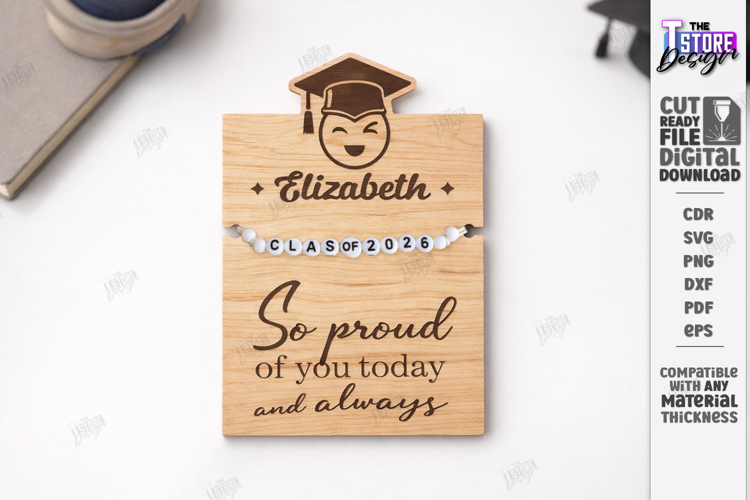 Graduation Bracelet Holder Laser Cut | Grad 2026 | Gift Idea