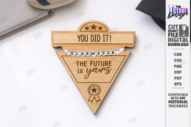 Graduation Bracelet Holder Laser Cut | Grad 2026 | Gift Idea