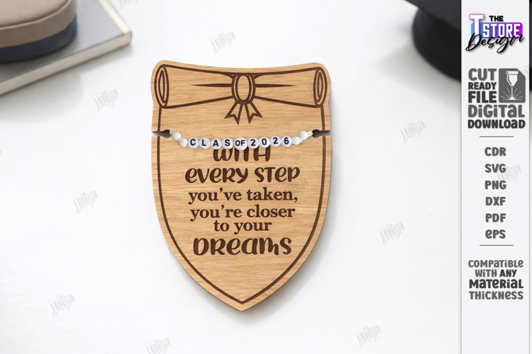 Graduation Bracelet Holder Laser Cut | Grad 2026 | Gift Idea