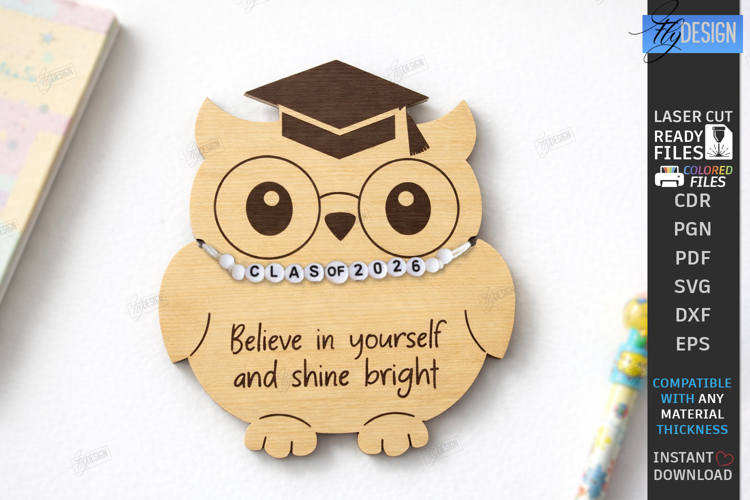 Graduation Bracelet Holder Laser Cut | Kids Laser | Cute SVG