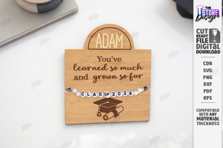 Graduation Bracelet Holder Laser Cut | Grad 2026 | Gift Idea
