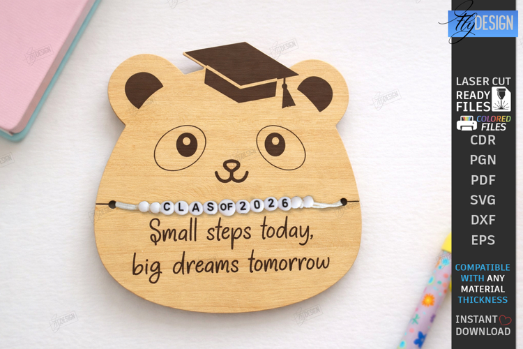 Graduation Bracelet Holder Laser Cut | Kids Laser | Cute SVG
