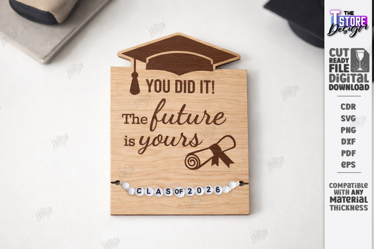 Graduation Bracelet Holder Laser Cut | Grad 2026 | Gift Idea