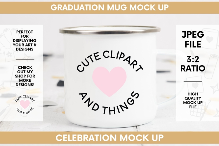 Graduation Mug Mock Up | Celebration Camping Mug Mock Up