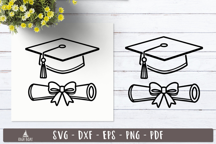 Graduation Cap Diploma SVG design