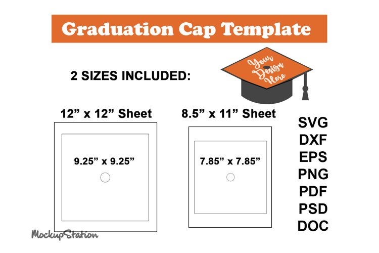 Graduation Cap Template SVG | Cap Top Sublimation PSD