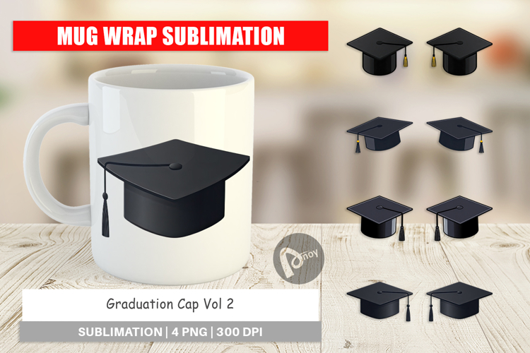 Mug Wrap Graduation Cap