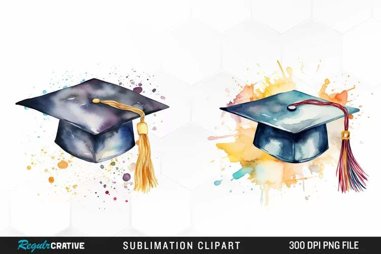 Graduation Clipart Watercolor