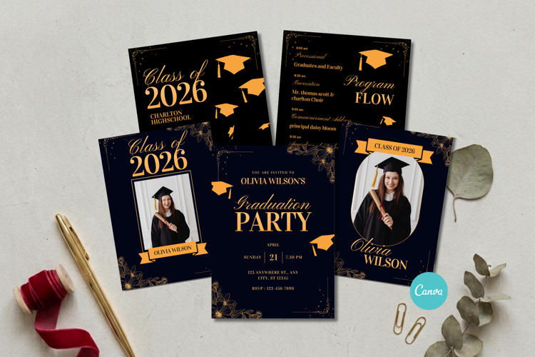 Graduation Template Bundle Canva