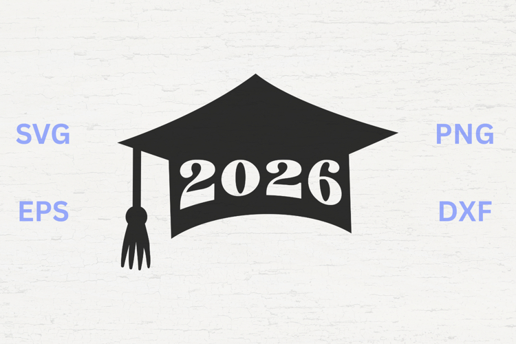 Graduation Cap 2026 SVG example image 1