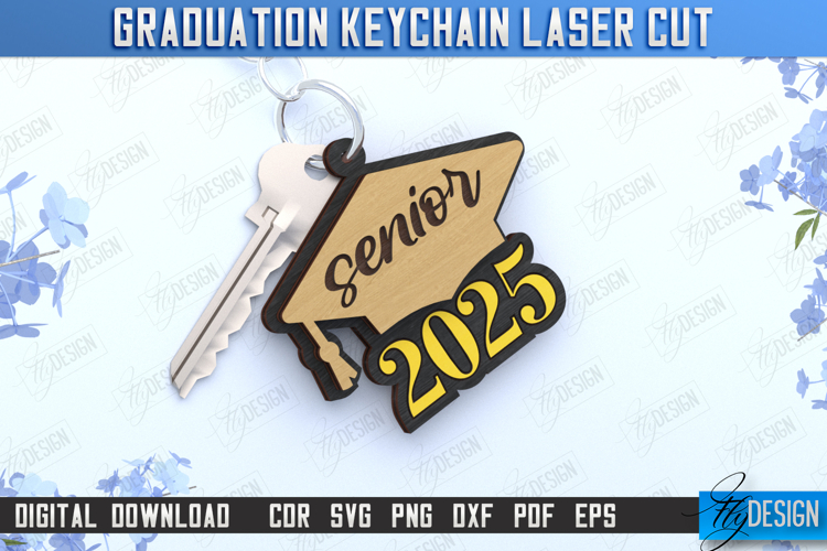Graduation Keychain | Grad 2025 | Keyring | Class of 2025