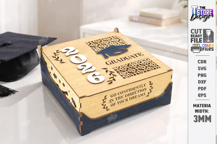 Graduation Memory Box Laser Cut | Storage Box | Grad 2026