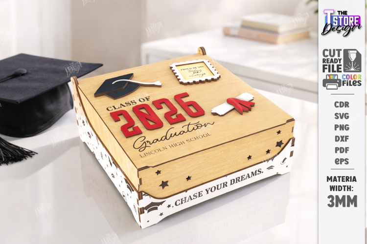 Graduation Memory Box Laser Cut | Storage Box | Grad 2026