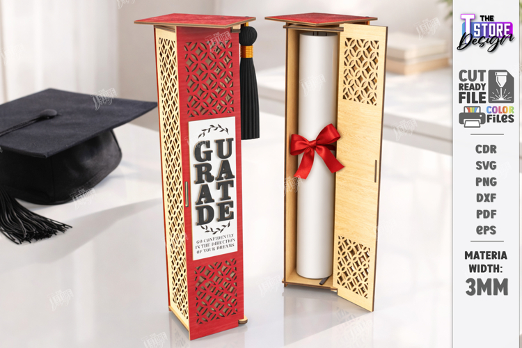 Graduation Memory Box Laser Cut | Storage Box | Grad 2026 example image 1