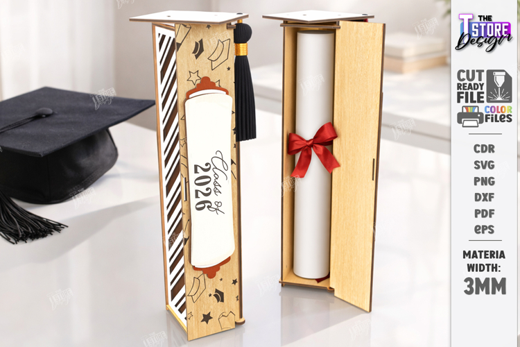 Graduation Memory Box Laser Cut | Storage Box | Grad 2026 example image 1