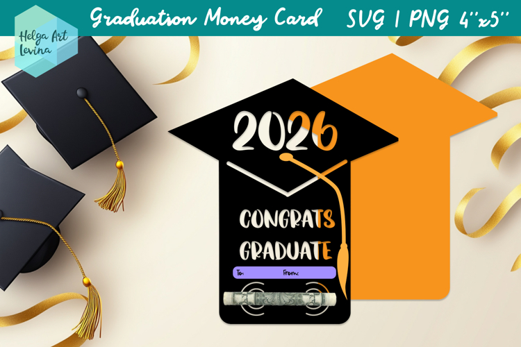 Graduation 2026 Money Card SVG