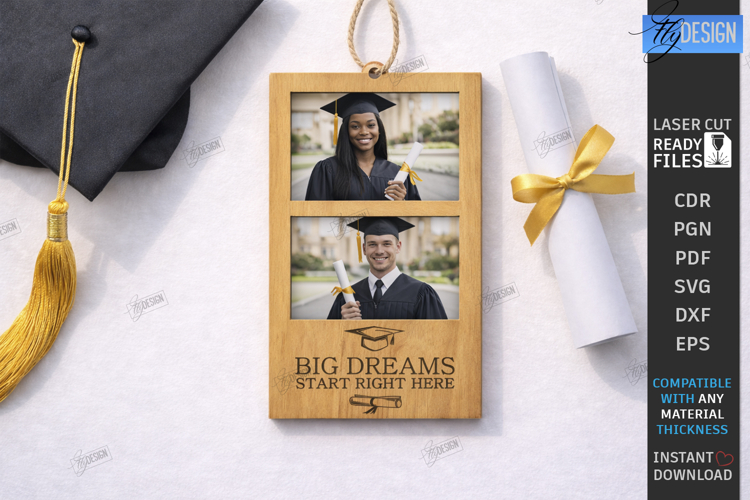 Graduation Photo Frames Ornament Laser Cut | Class of 2026