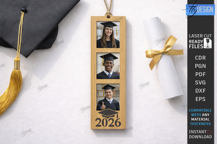 Graduation Photo Frames Ornament Laser Cut | Class of 2026