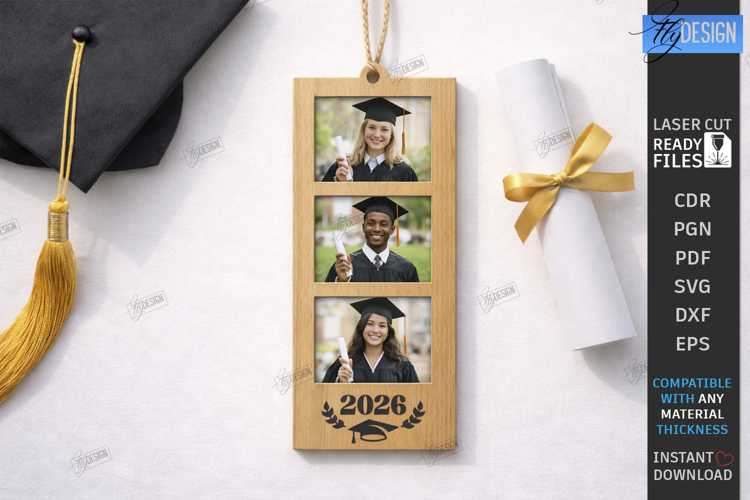 Graduation Photo Frames Ornament Laser Cut | Class of 2026