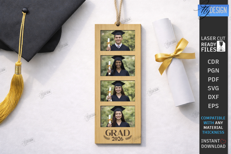 Graduation Photo Frames Ornament Laser Cut | Class of 2026