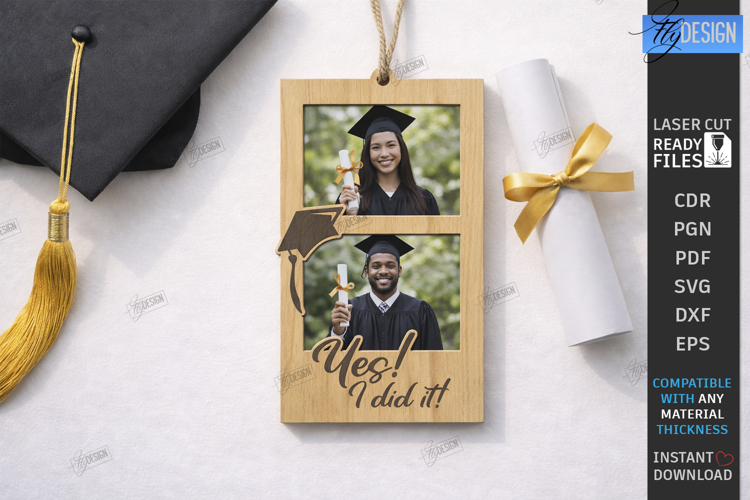 Graduation Photo Frames Ornament Laser Cut | Class of 2026
