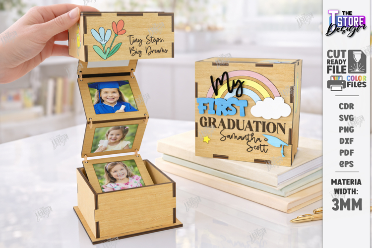 Graduation Photo Memory Box Laser Cut | Kindergarten 2026