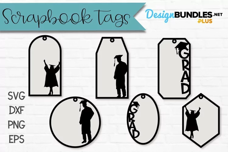 Graduation Silhouette Tags | Gift Tags For Graduation