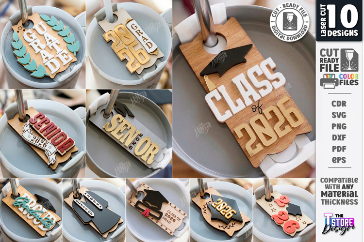 Graduation Stanley Topper Laser Cut Bundle | Class of 2026