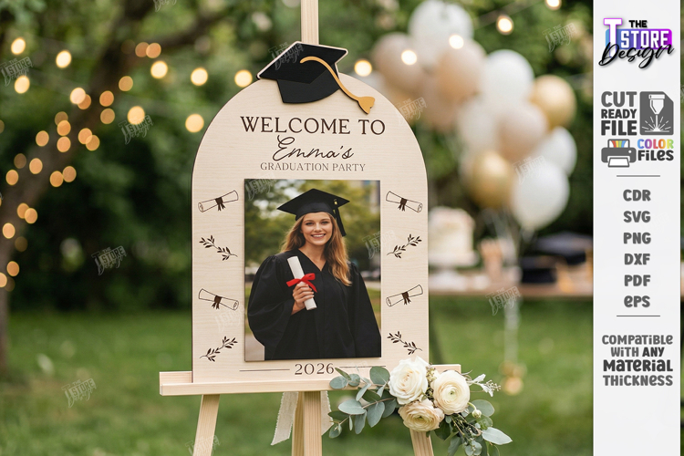 Graduation Welcome Sign Laser Cut | Graduation Party Laser