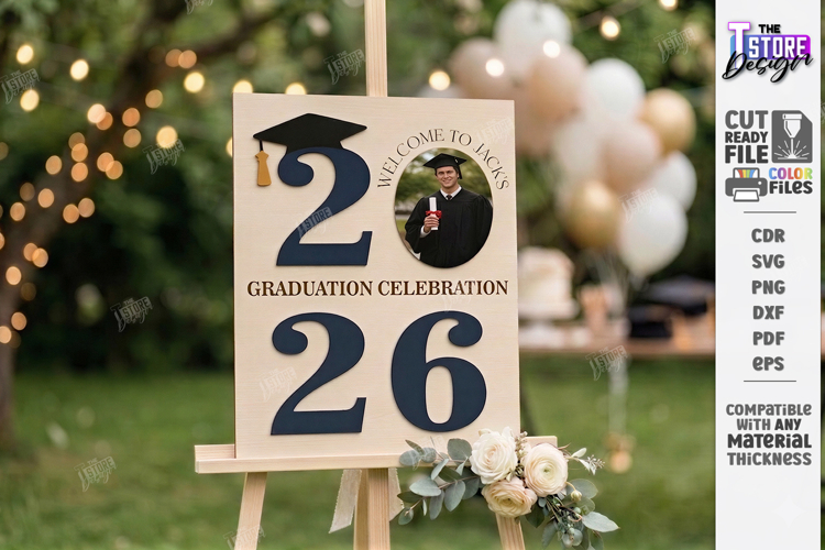 Graduation Welcome Sign Laser Cut | Graduation Party Laser