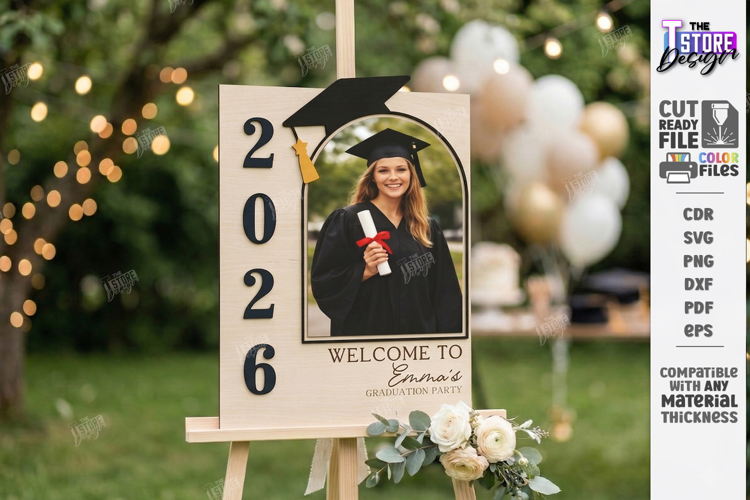 Graduation Welcome Sign Laser Cut | Graduation Party Laser