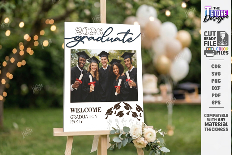 Graduation Welcome Sign Laser Cut | Graduation Party Laser