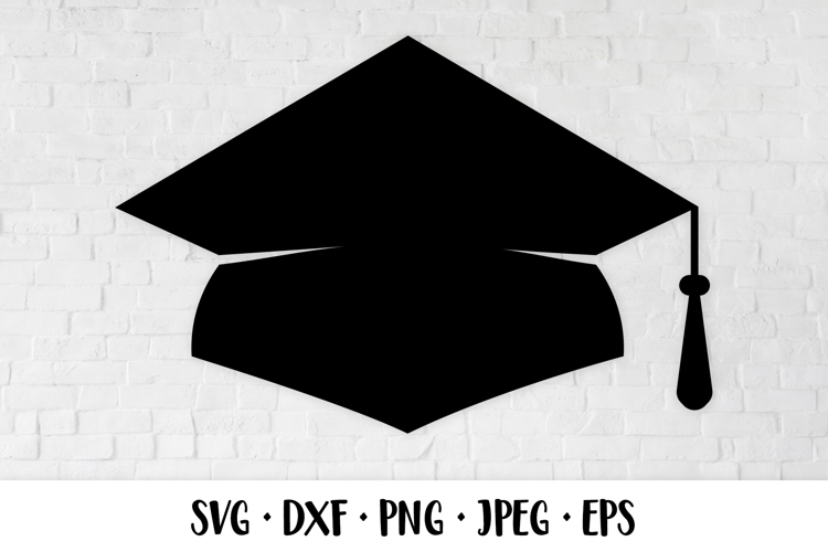 Graduation hat SVG cut file. Academic cap with tassel