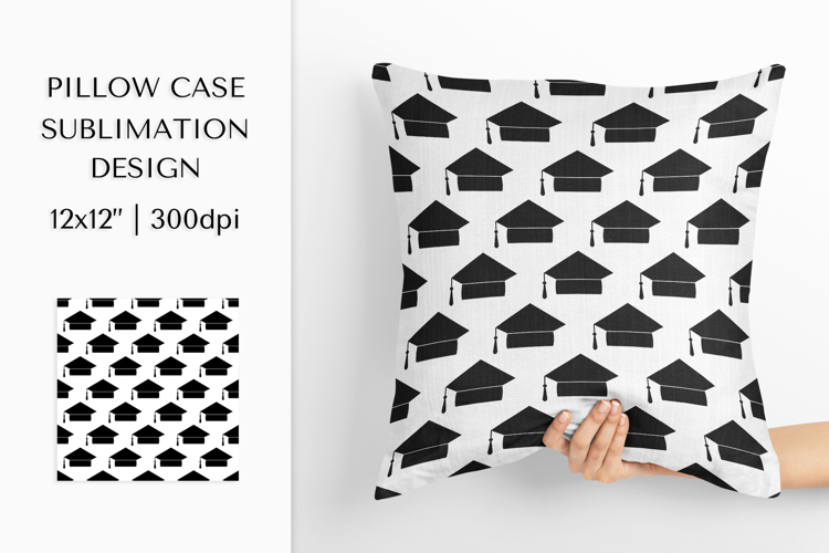 Graduation Hats Pillow Case Sublimation Design PNG 007