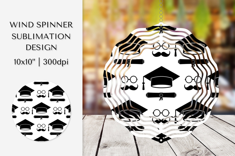 Graduation Spinner Sublimation. Wind Spinner Design PNG 06