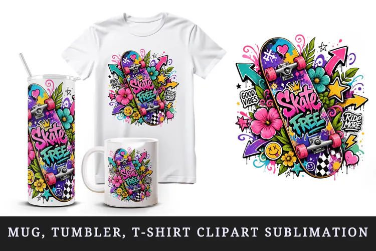 Graffiti tumbler, mug wrap, clipart sublimation design
