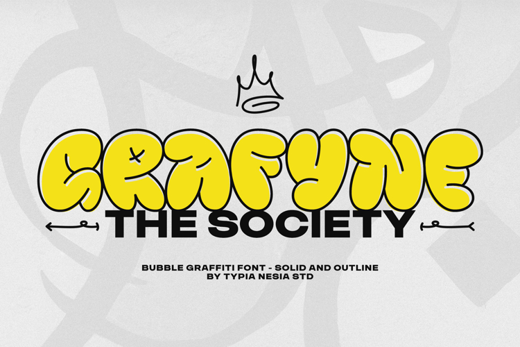 Grafyne - Modern Bubble Balloon Graffiti Font