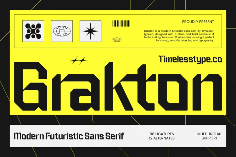 Grakton - Modern Futuristic Sans Serif