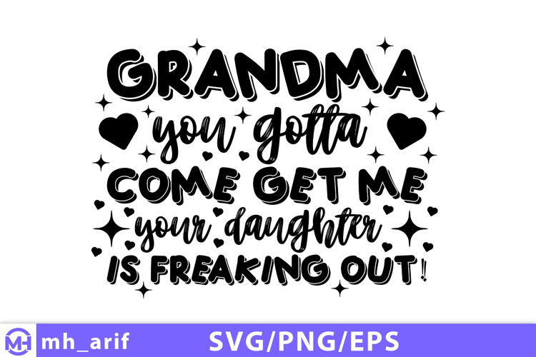 Grandma t shirt design funny family quote for apparel