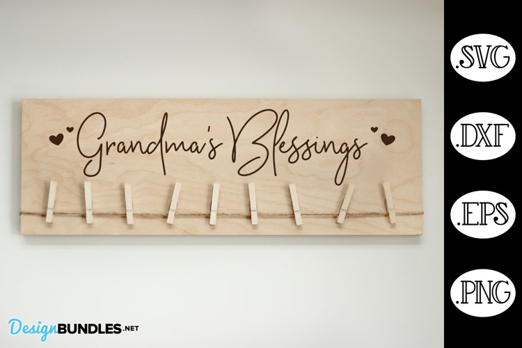 Grandma's Blessings Brag Board SVG example image 1