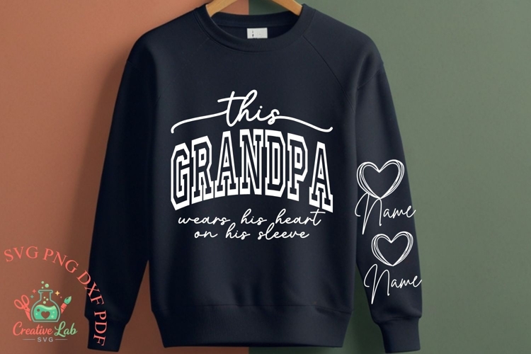 This Grandpa Wears His Heart On His Sleeve, Grandpa SVG