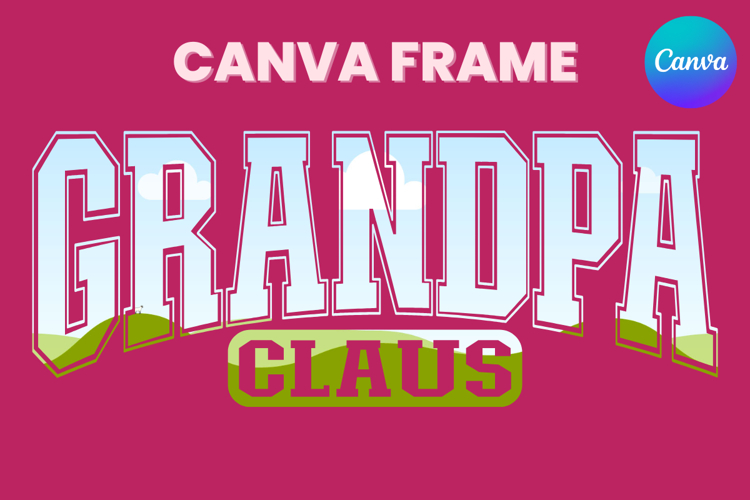 GRANDPA Claus Canva Frame Family Christmas Varsity Shirt